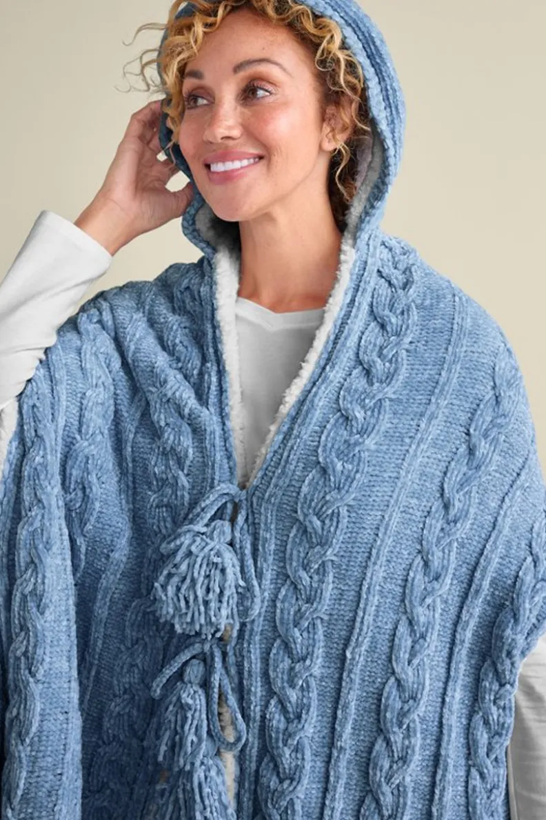 Soft Surroundings Chenille Sherpa Wearable Throw| Sleepwear & Lounge|Scarves & Wraps