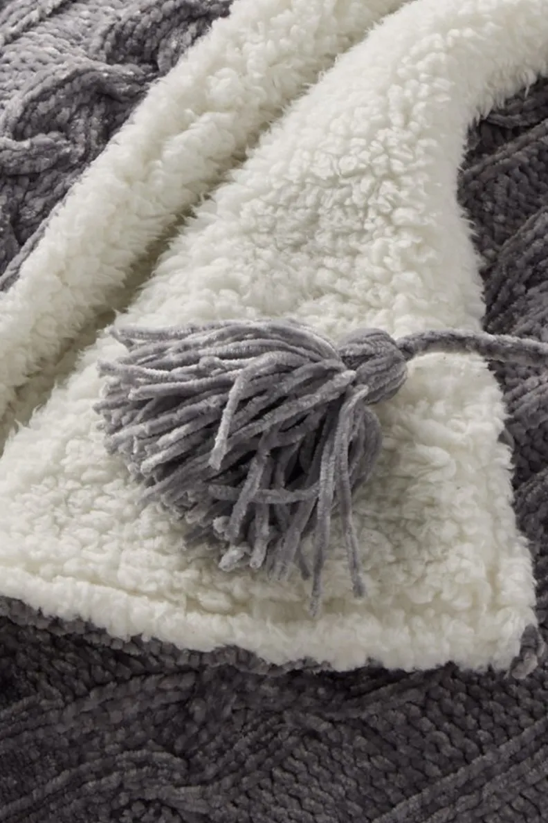 Soft Surroundings Chenille Sherpa Wearable Throw| Sleepwear & Lounge|Scarves & Wraps