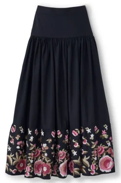 Soft Surroundings Cindi Embroidered Maxi Skirt| Skirts
