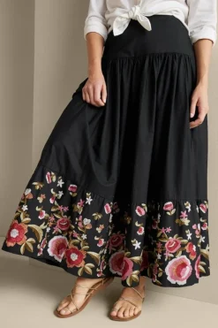 Soft Surroundings Cindi Embroidered Maxi Skirt| Skirts