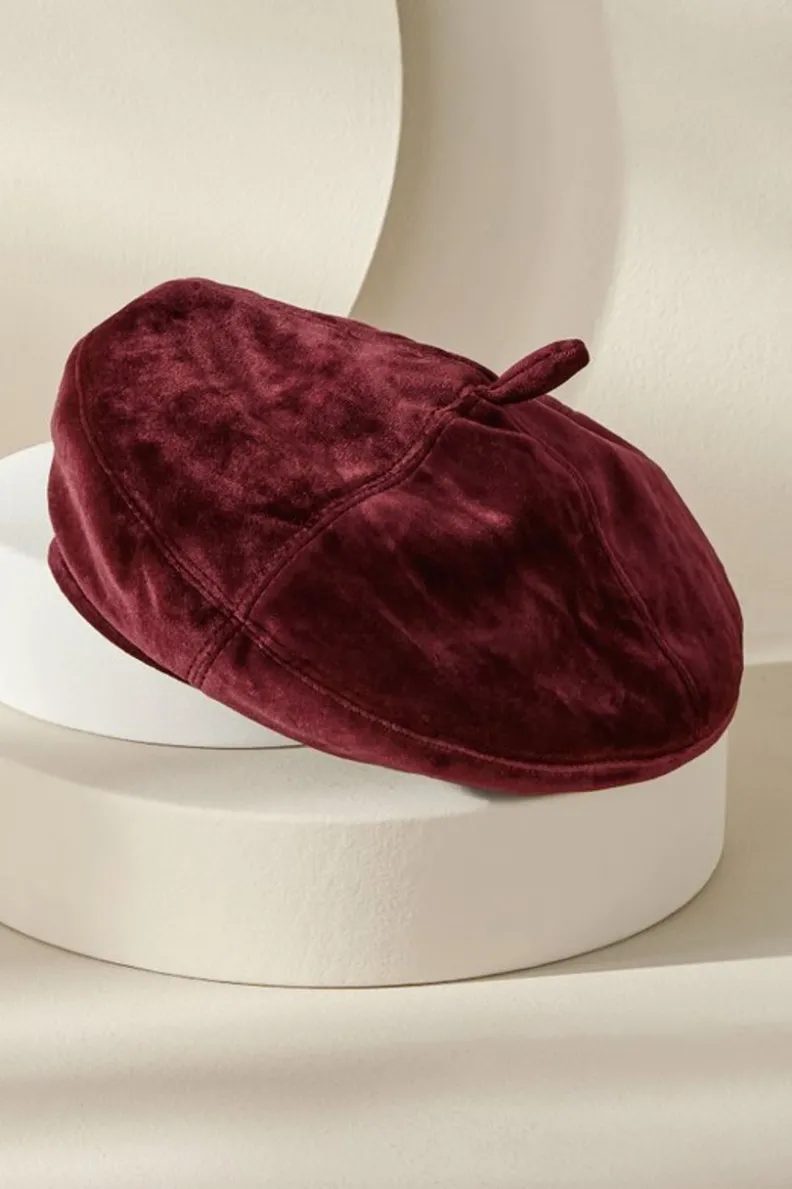 Soft Surroundings Colette Velvet Beret| Hats