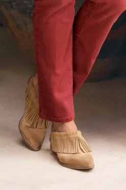 Soft Surroundings Dabney Fringe Suede Mules| Shoes