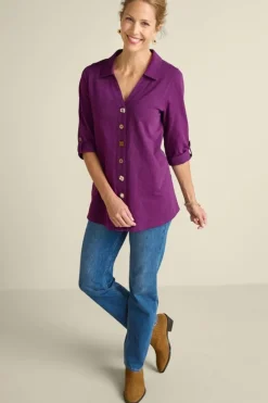 Soft Surroundings Danielle 3/4 Sleeve Tunic| Tops|Tunics & Leggings