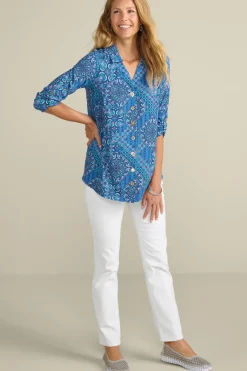 Soft Surroundings Danielle 3/4 Sleeve Tunic| Tops|Tunics & Leggings