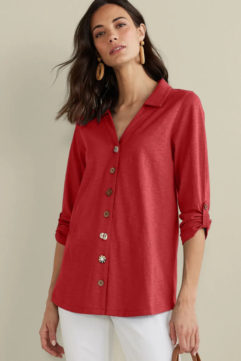 Soft Surroundings Danielle 3/4 Sleeve Tunic| Tops|Tunics & Leggings