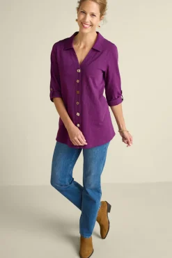 Soft Surroundings Danielle 3/4 Sleeve Tunic| Tops|Tunics & Leggings