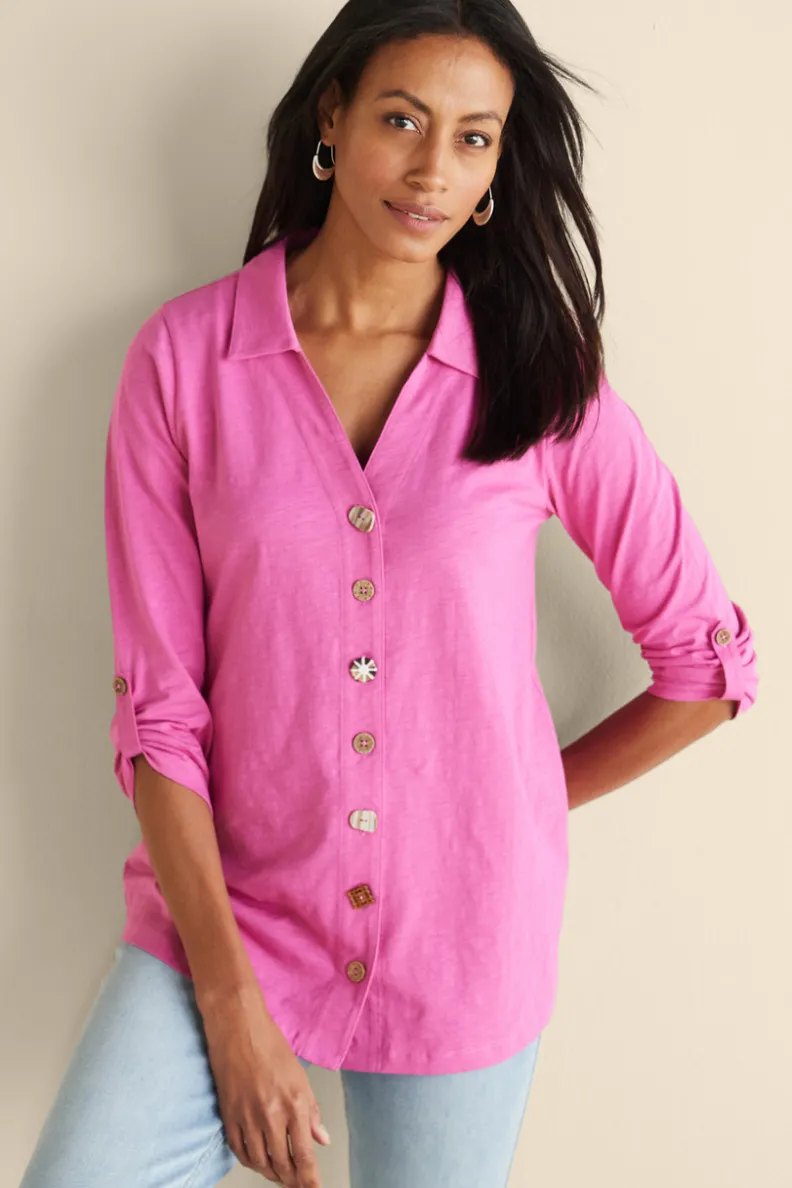 Soft Surroundings Danielle 3/4 Sleeve Tunic| Tops|Tunics & Leggings