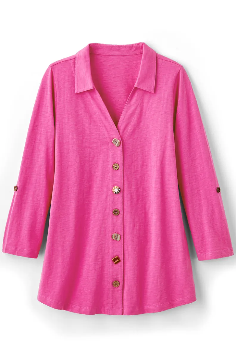 Soft Surroundings Danielle 3/4 Sleeve Tunic| Tops|Tunics & Leggings