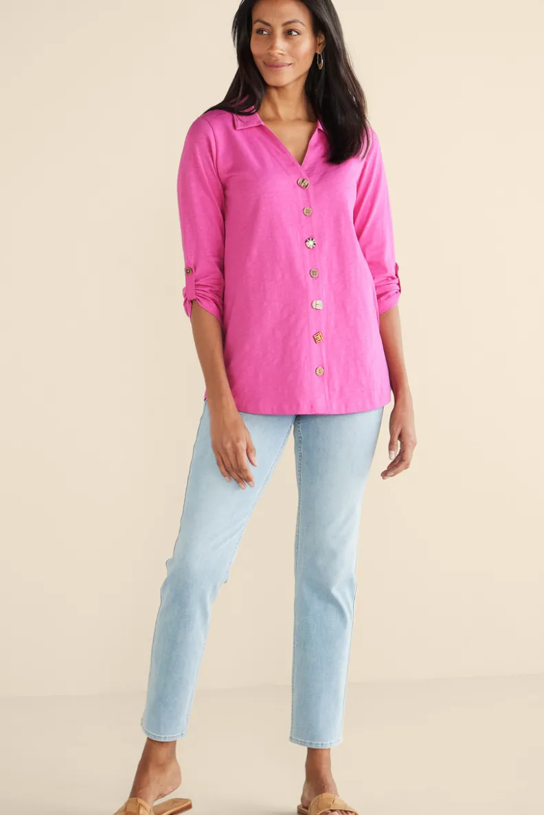 Soft Surroundings Danielle 3/4 Sleeve Tunic| Tops|Tunics & Leggings