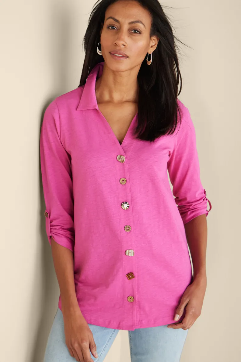 Soft Surroundings Danielle 3/4 Sleeve Tunic| Tops|Tunics & Leggings