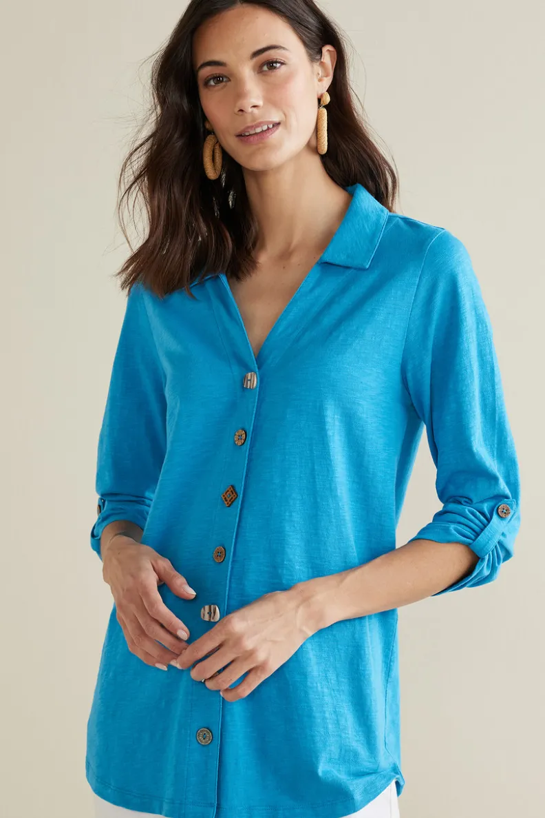 Soft Surroundings Danielle 3/4 Sleeve Tunic| Tops|Tunics & Leggings