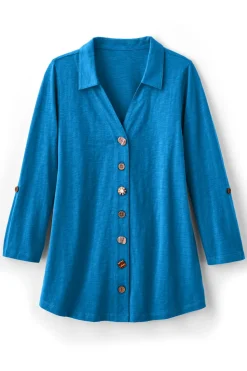 Soft Surroundings Danielle 3/4 Sleeve Tunic| Tops|Tunics & Leggings