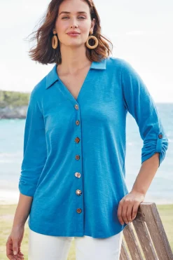Soft Surroundings Danielle 3/4 Sleeve Tunic| Tops|Tunics & Leggings