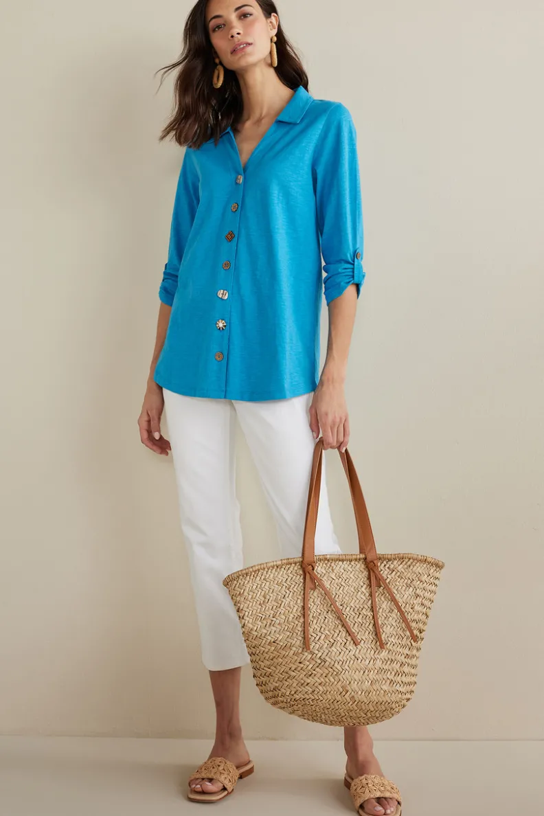 Soft Surroundings Danielle 3/4 Sleeve Tunic| Tops|Tunics & Leggings