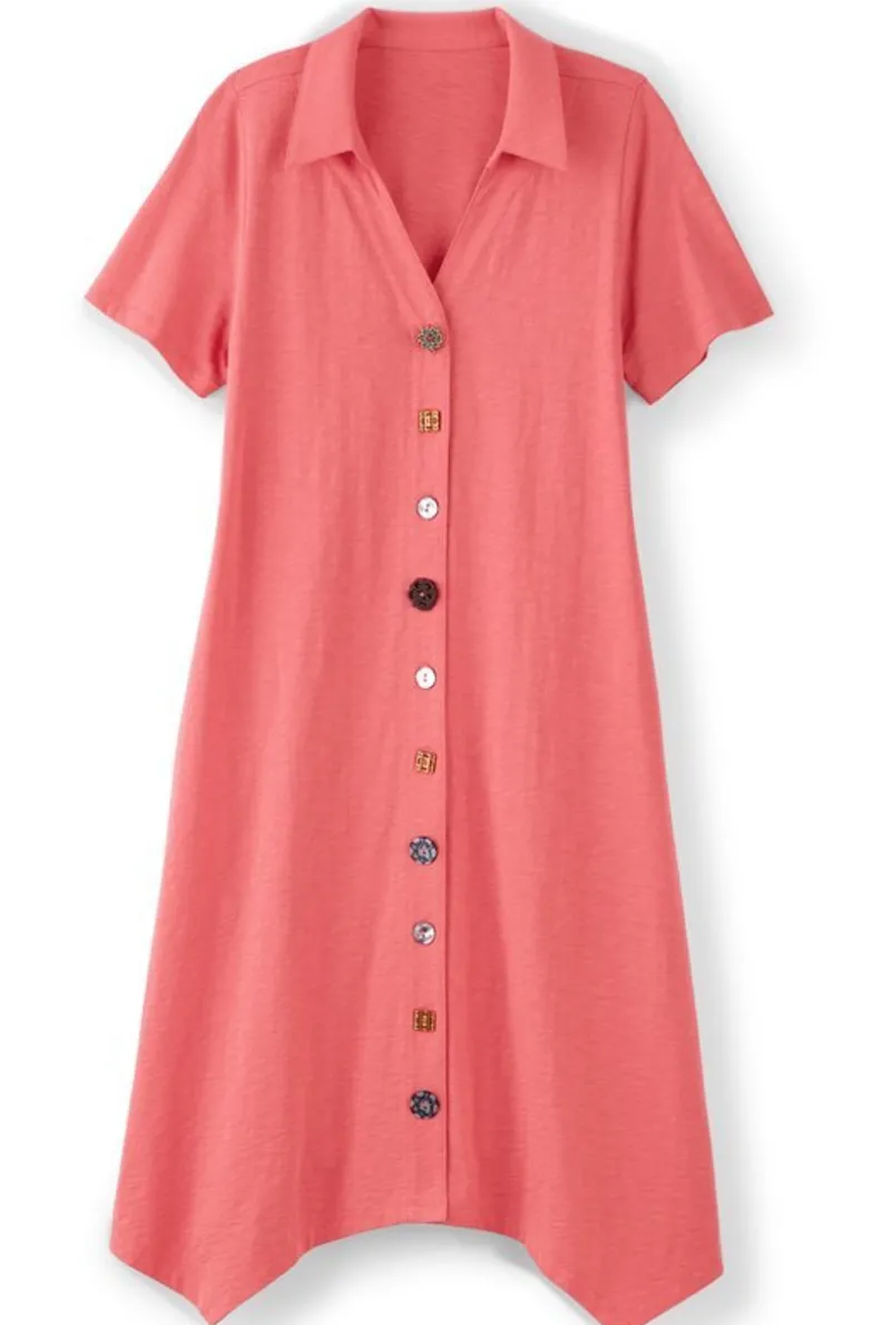 Soft Surroundings Danielle Button Dress| Dresses