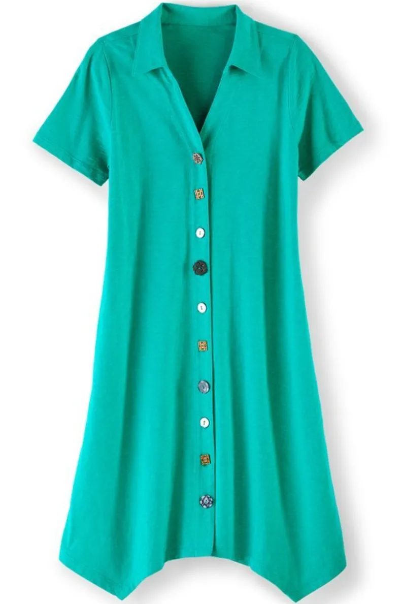 Soft Surroundings Danielle Button Dress| Dresses
