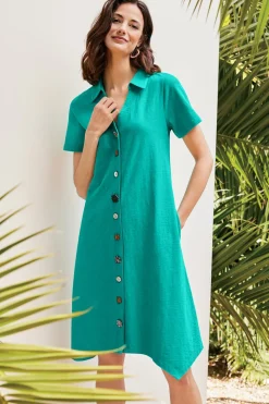 Soft Surroundings Danielle Button Dress| Dresses