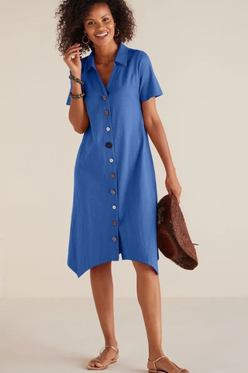 Soft Surroundings Danielle Button Dress| Dresses