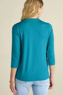 Soft Surroundings Delsie Embroidered Top| Tops