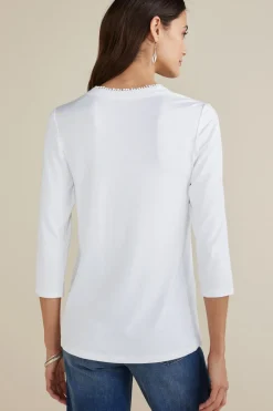 Soft Surroundings Delsie Embroidered Top| Tops