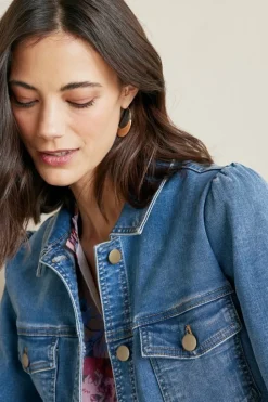 Soft Surroundings Diana Shapely Denim Jacket| Toppers|Jackets & Coats