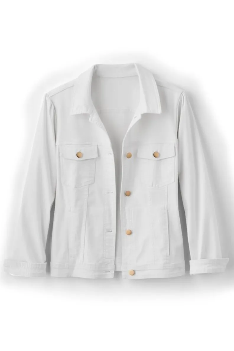 Soft Surroundings Diana Shapely Denim Jacket| Toppers|Jackets & Coats