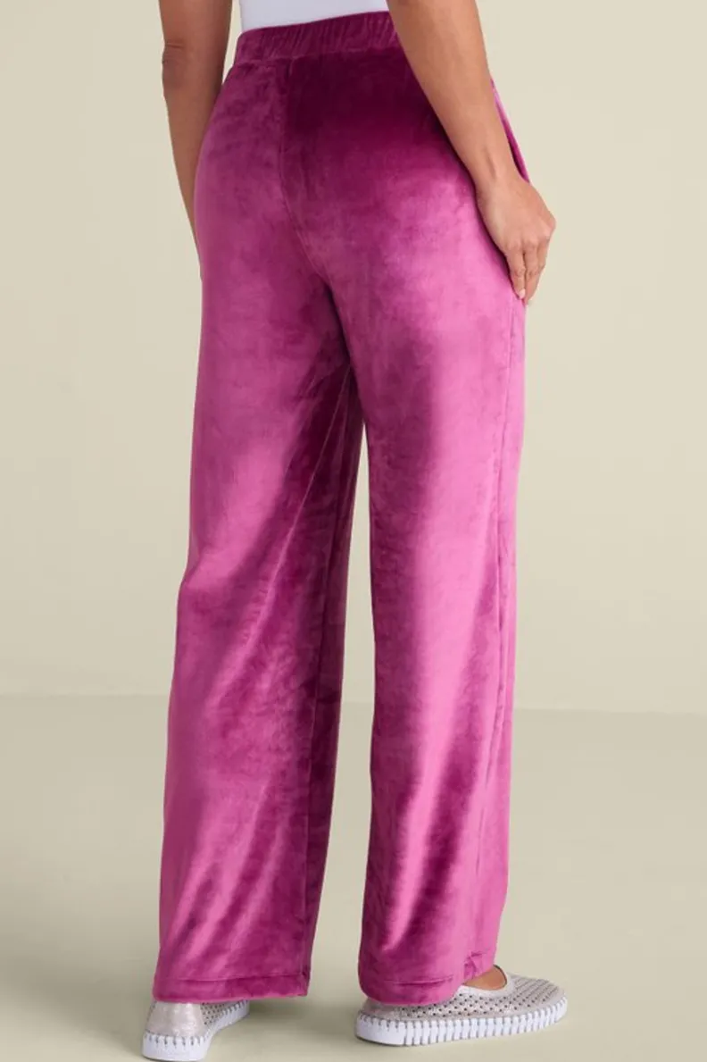 Soft Surroundings Dixie Velour Wide Leg Pants| Pants