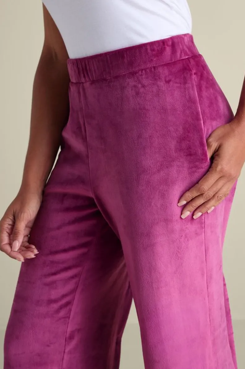 Soft Surroundings Dixie Velour Wide Leg Pants| Pants