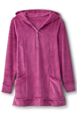 Soft Surroundings Dixie Velour Zip Hoodie Tunic| Tops