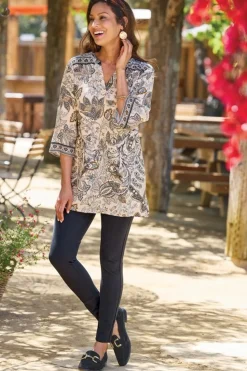 Soft Surroundings Dona 3/4 Sleeve Tunic| Tops