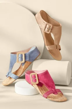 Soft Surroundings Donald Pliner Ofelia Wedge Slide| Shoes