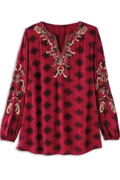 Soft Surroundings Eboni Embellished Tunic| Tops