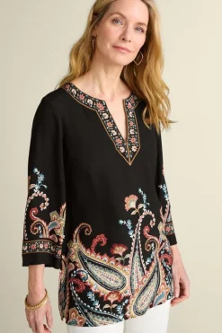 Soft Surroundings Elma 3/4 Sleeve Tunic| Tops|Tunics & Leggings