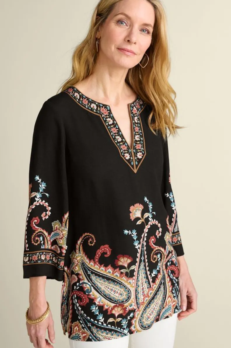 Soft Surroundings Elma 3/4 Sleeve Tunic| Tops|Tunics & Leggings