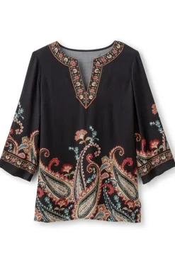 Soft Surroundings Elma 3/4 Sleeve Tunic| Tops|Tunics & Leggings