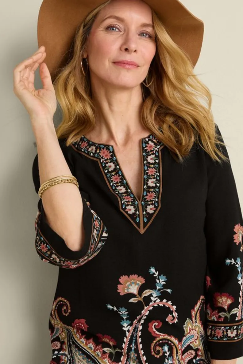 Soft Surroundings Elma 3/4 Sleeve Tunic| Tops|Tunics & Leggings