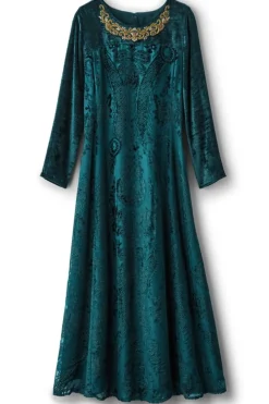 Soft Surroundings Emaline Velvet Burnout Maxi Dress| Dresses