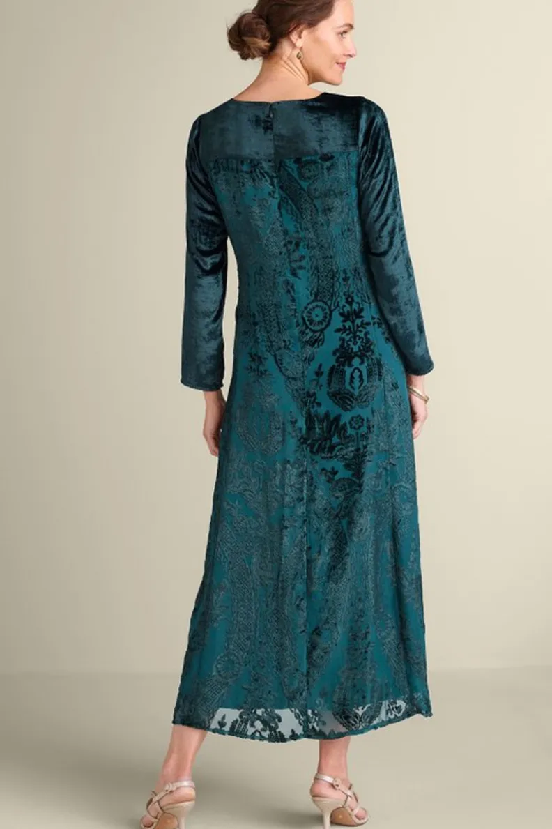 Soft Surroundings Emaline Velvet Burnout Maxi Dress| Dresses