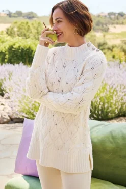 Soft Surroundings Ensley Button Sweater Tunic| Tops|Sweaters & Cardigans