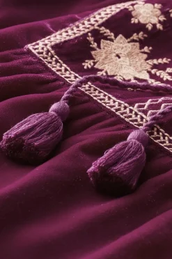 Soft Surroundings Evelyne Embroidered Velvet Tunic| Tops