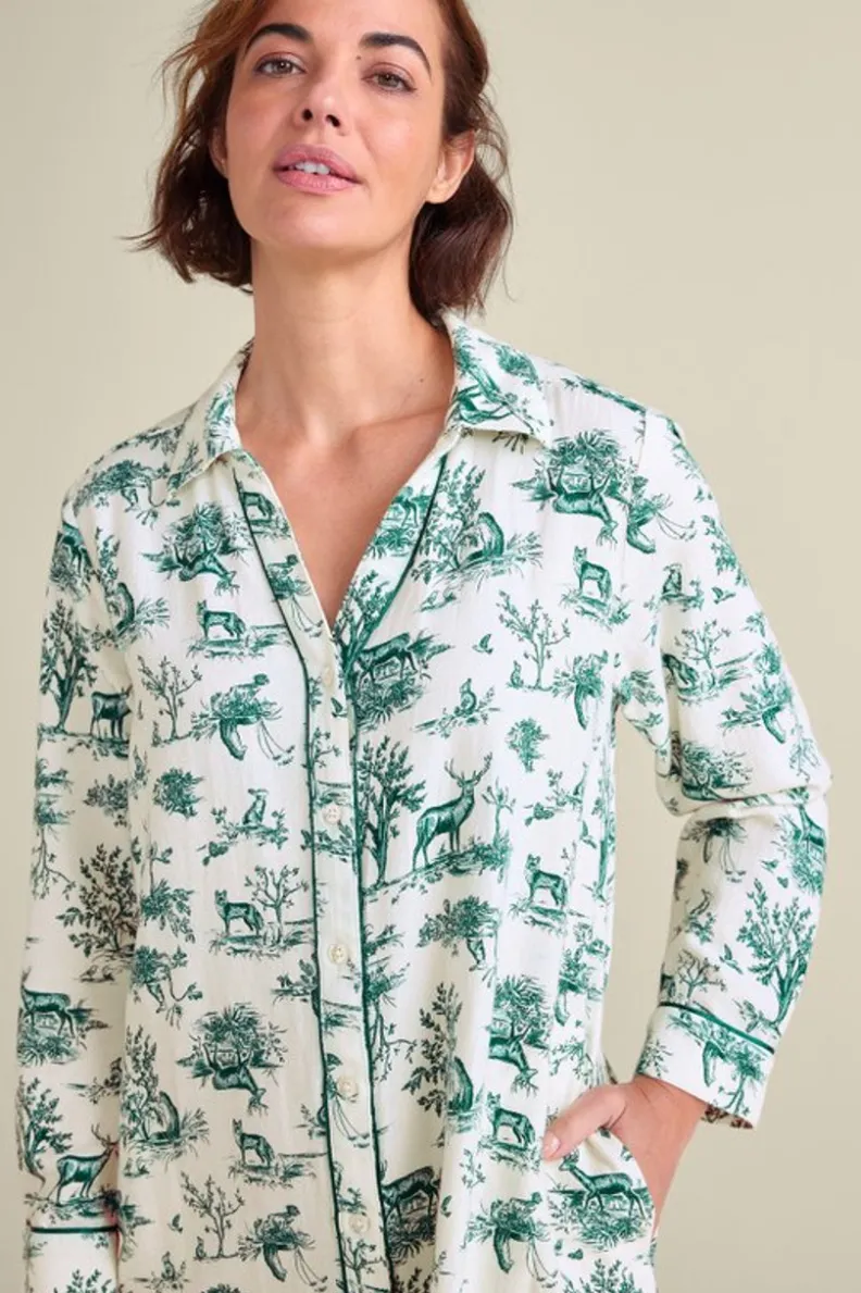 Soft Surroundings Festive Finley Sleep Shirt| Sleepwear & Lounge