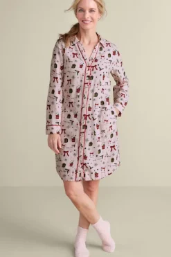 Soft Surroundings Festive Finley Sleep Shirt| Sleepwear & Lounge