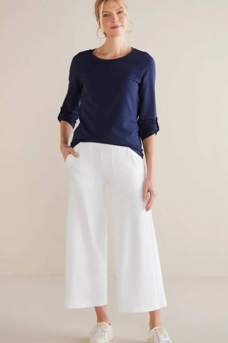 Soft Surroundings Fina French Terry Crop Pants| Pants