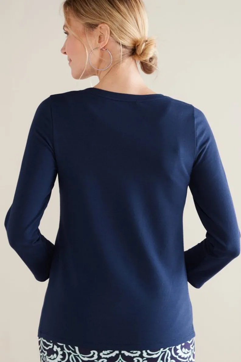Soft Surroundings Fina French Terry Tee| Tops