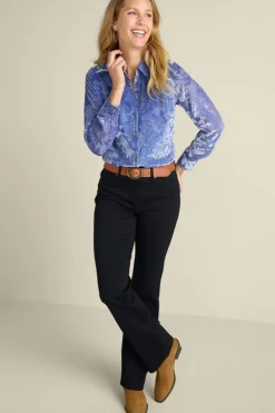 Soft Surroundings Floreat Velvet Shirt| Tops