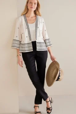 Soft Surroundings Isla Stretch Linen Slim Leg Pants| Pants