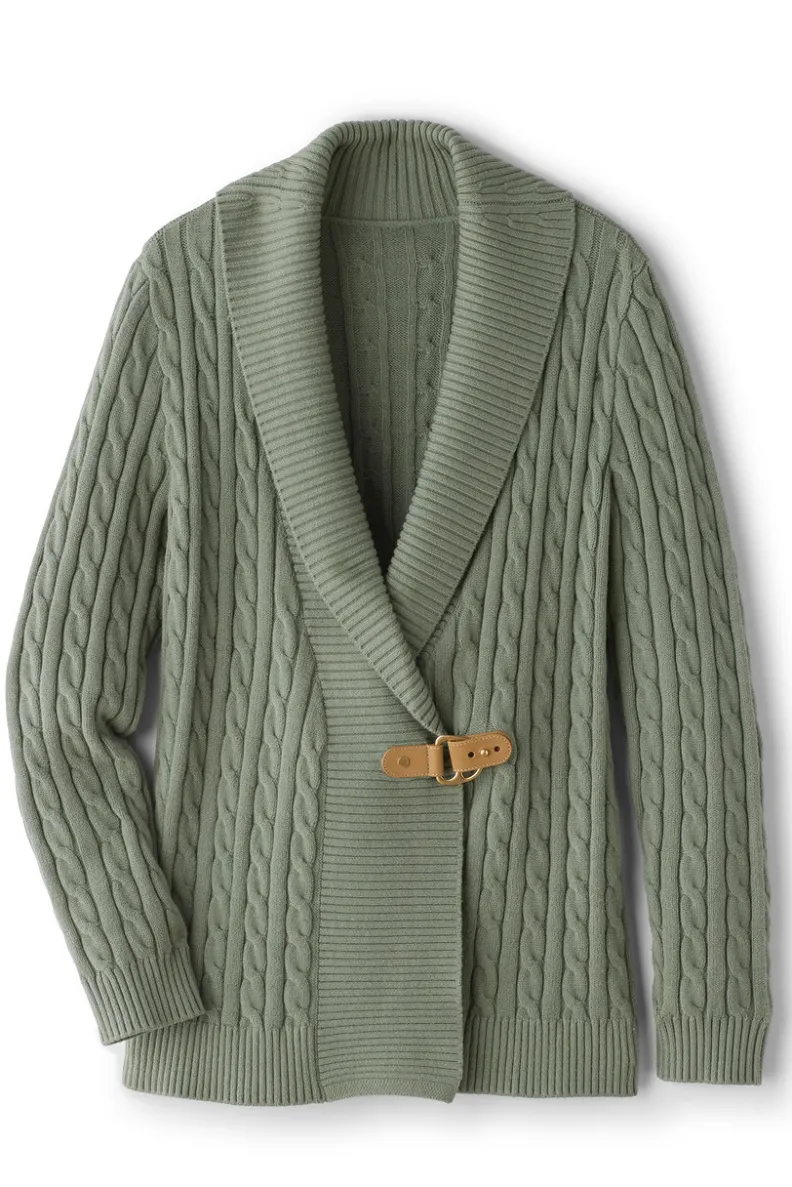 Soft Surroundings Ivey Cable Knit Cardigan| Tops|Sweaters & Cardigans