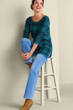 Soft Surroundings Janece Plaid Sweater Tunic| Tops|Sweaters & Cardigans