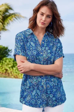 Soft Surroundings Je Veux Gauze Top| Tops
