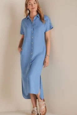 Soft Surroundings Je Veux Midi Shirtdress| Dresses